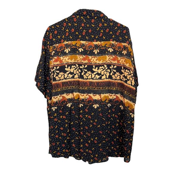 Womens Boho Bohemian Blouse Shirt Top Cottage Indie Retro Festival Hippie L - Picture 5 of 5